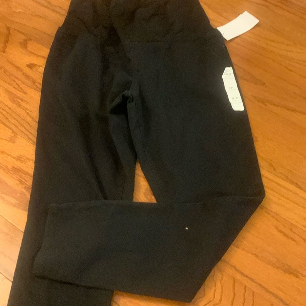 Isabel by Ingrid+isabel Size 12 black over belly skinny maternity jeans NWT